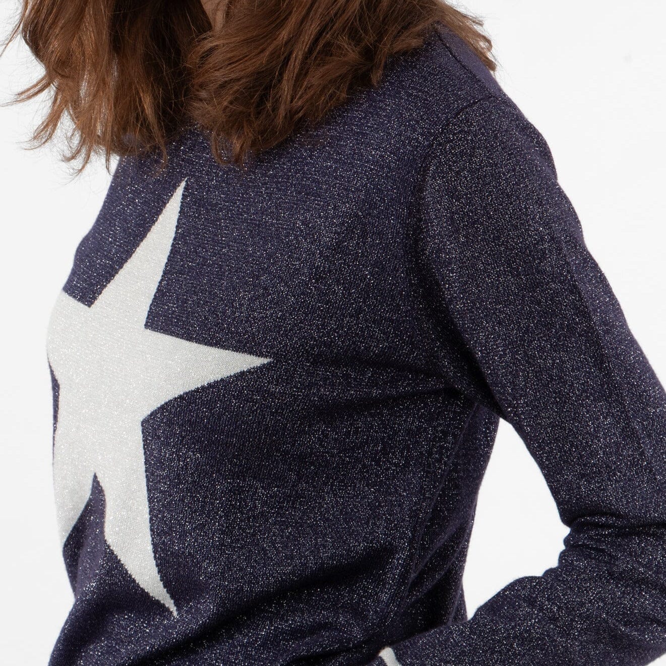 Navy 2024 glitter jumper