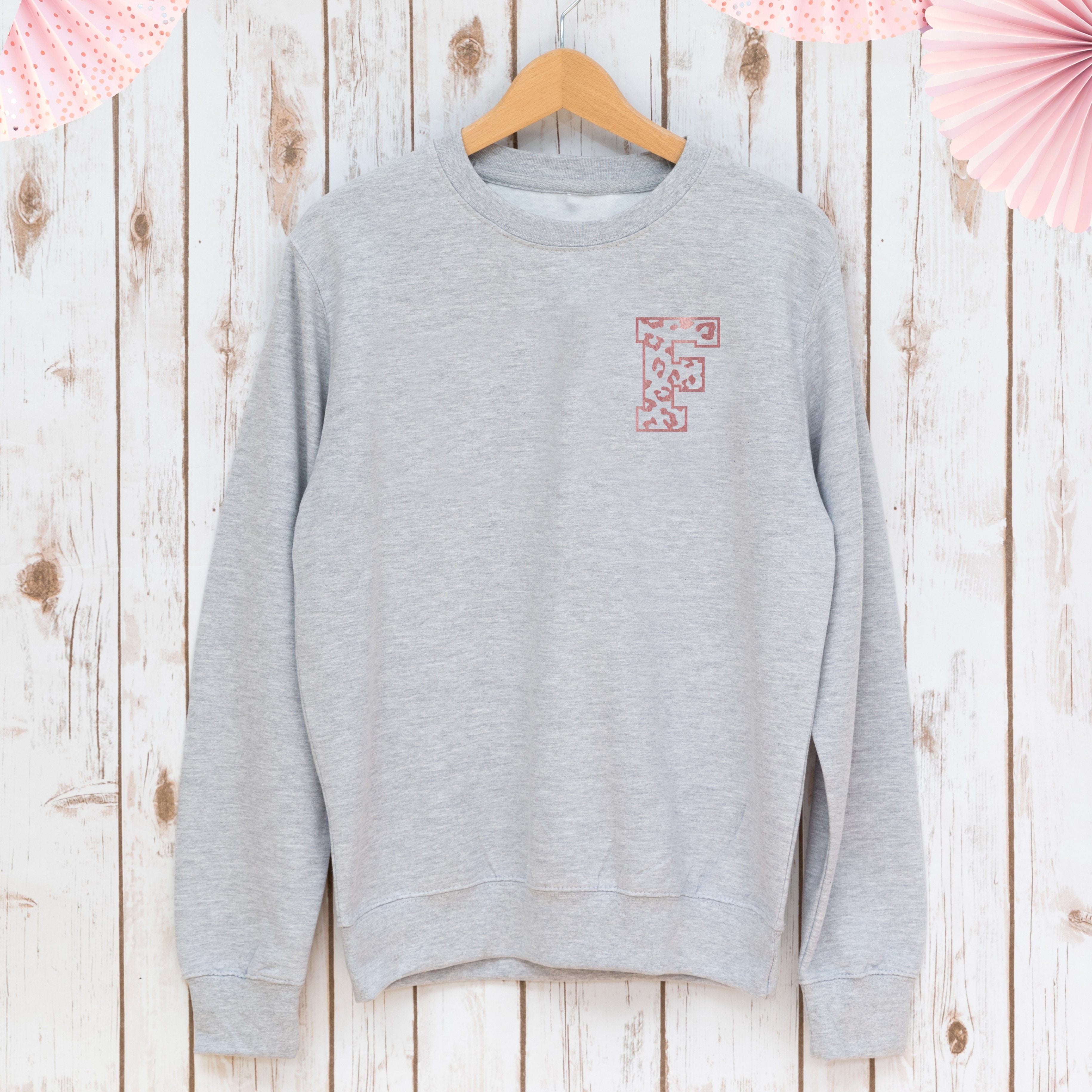 Monogram Sweatshirt Crewneck Sweatshirt Leopard Monogram 